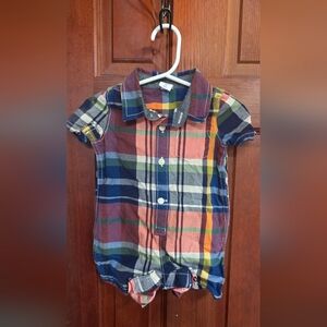 GAP Colorful Plaid Button Down Shirt